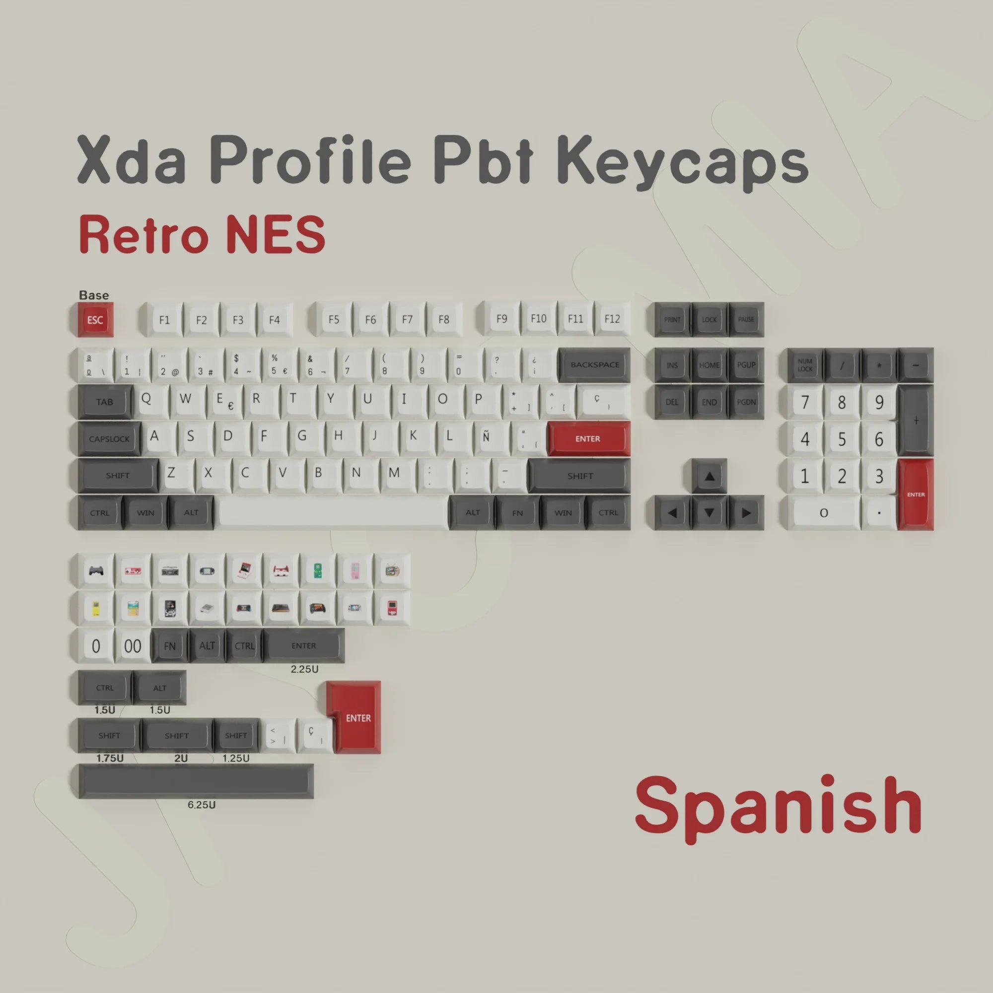 Keycaps Rétro FC - Détail